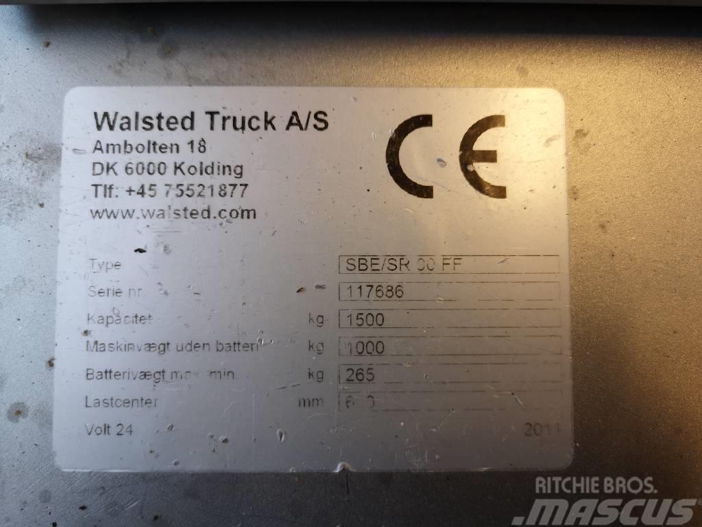  Walsted SBE/SR90FF - 1,5 tonns rustfri stabler FRI Ročni električni viličar