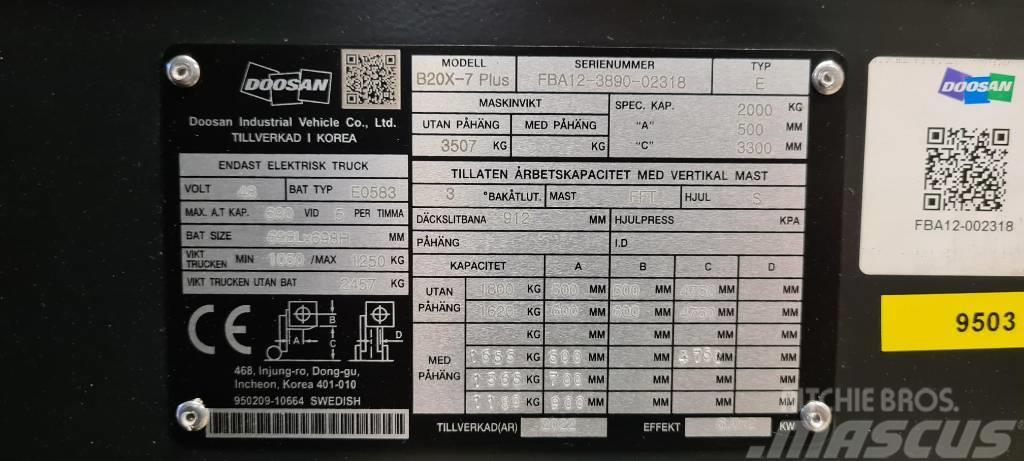 Doosan Elmotvikt 2 ton 4750mm - HYRA/KÖP Električni viličarji