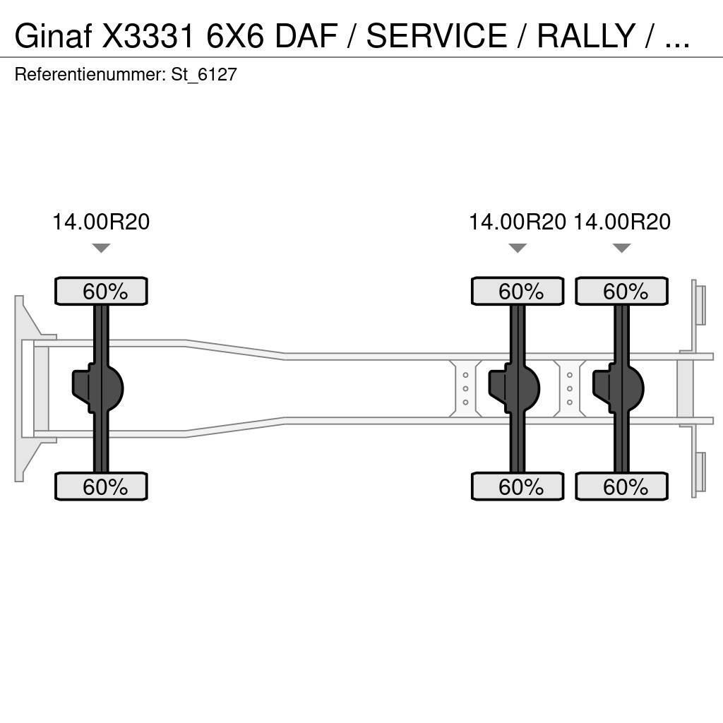 Ginaf X3331 6X6 DAF / SERVICE / RALLY / T5 / DAKAR Tovornjaki zabojniki
