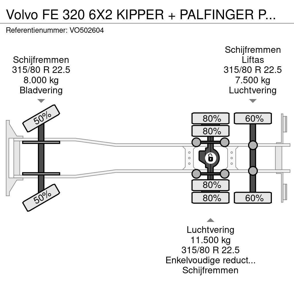 Volvo FE 320 6X2 KIPPER + PALFINGER PK12502 + REMOTE + M Kiper tovornjaki