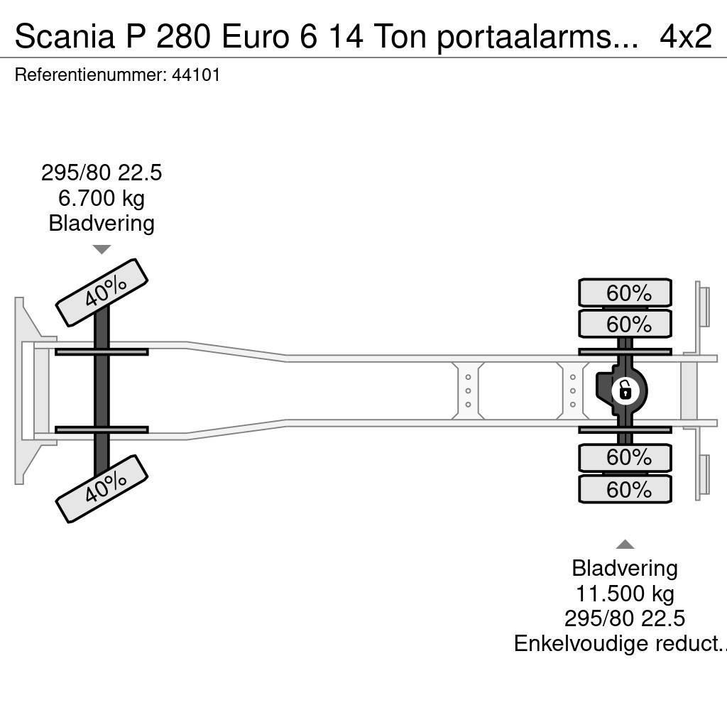 Scania P 280 Euro 6 14 Ton portaalarmsysteem Komunalni tovornjaki