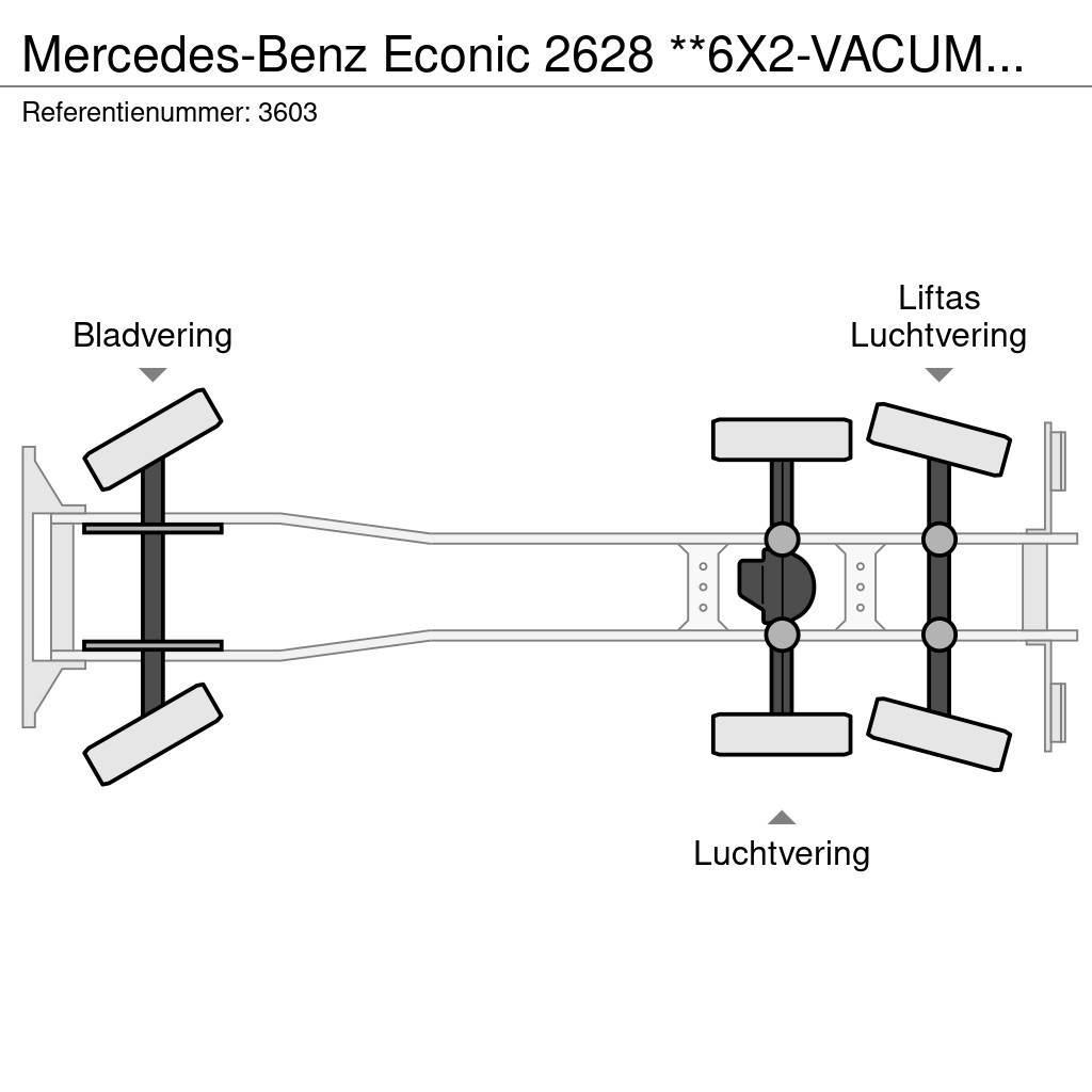 Mercedes-Benz Econic 2628 **6X2-VACUMTRUCK-HYDROCUREUR** Vakuumski tovornjaki