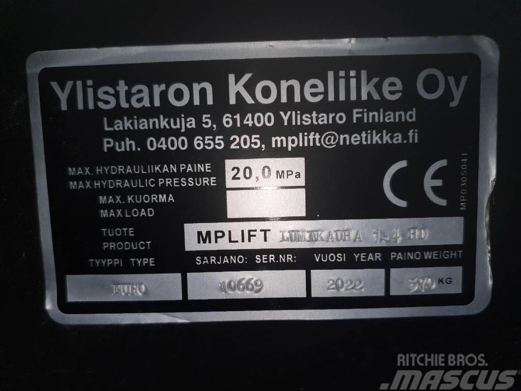 Mp-lift Lumikauha 1,4m3 / 2,4m EURO HD Priključki za čelni nakladalec