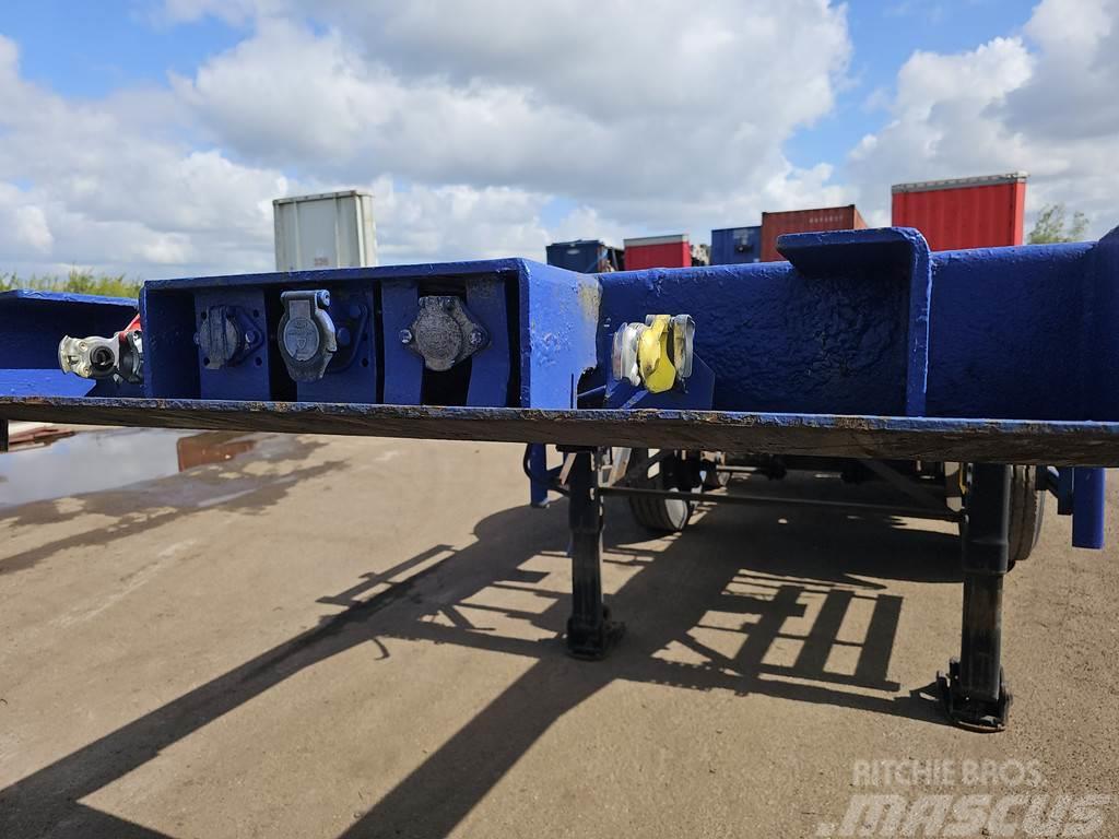 Renders 2 axle 20 ft container chassis steel springs bpw d Kontejnerske polprikolice