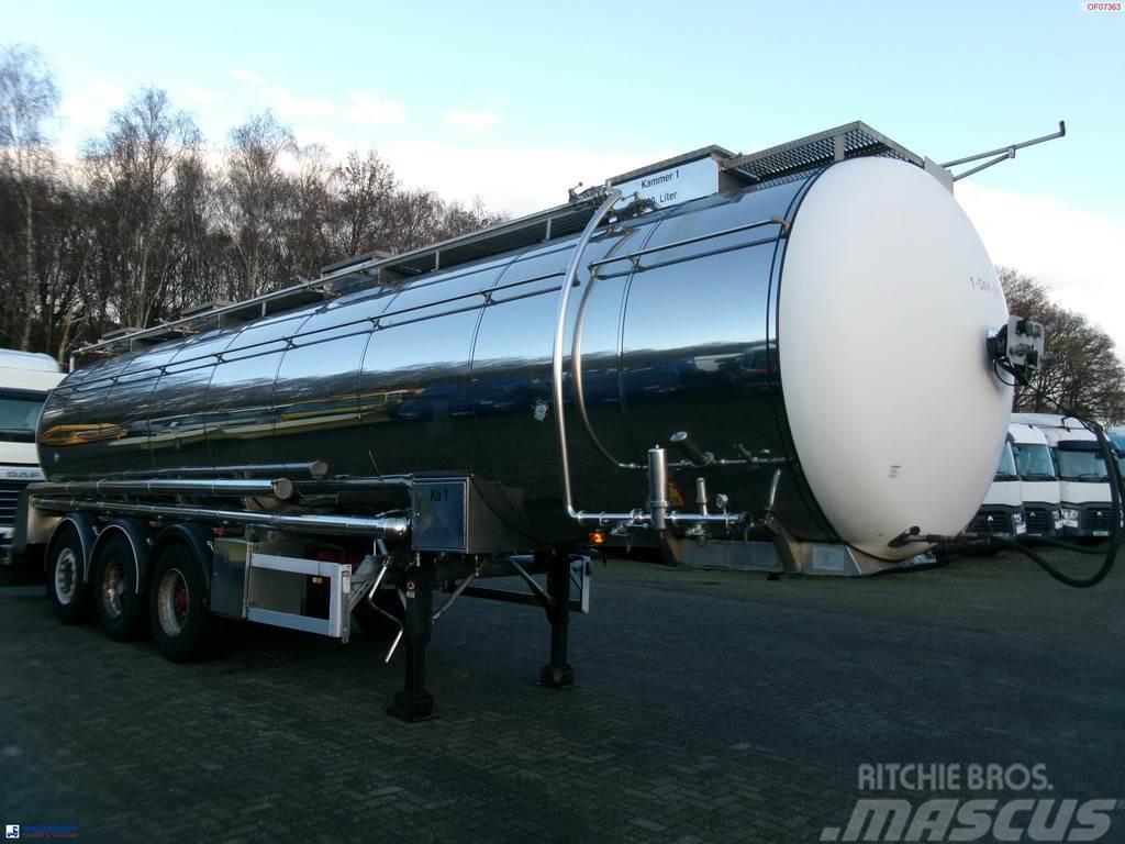 Feldbinder Chemical tank inox 33.5 m3 / 1 comp + pump Polprikolice cisterne