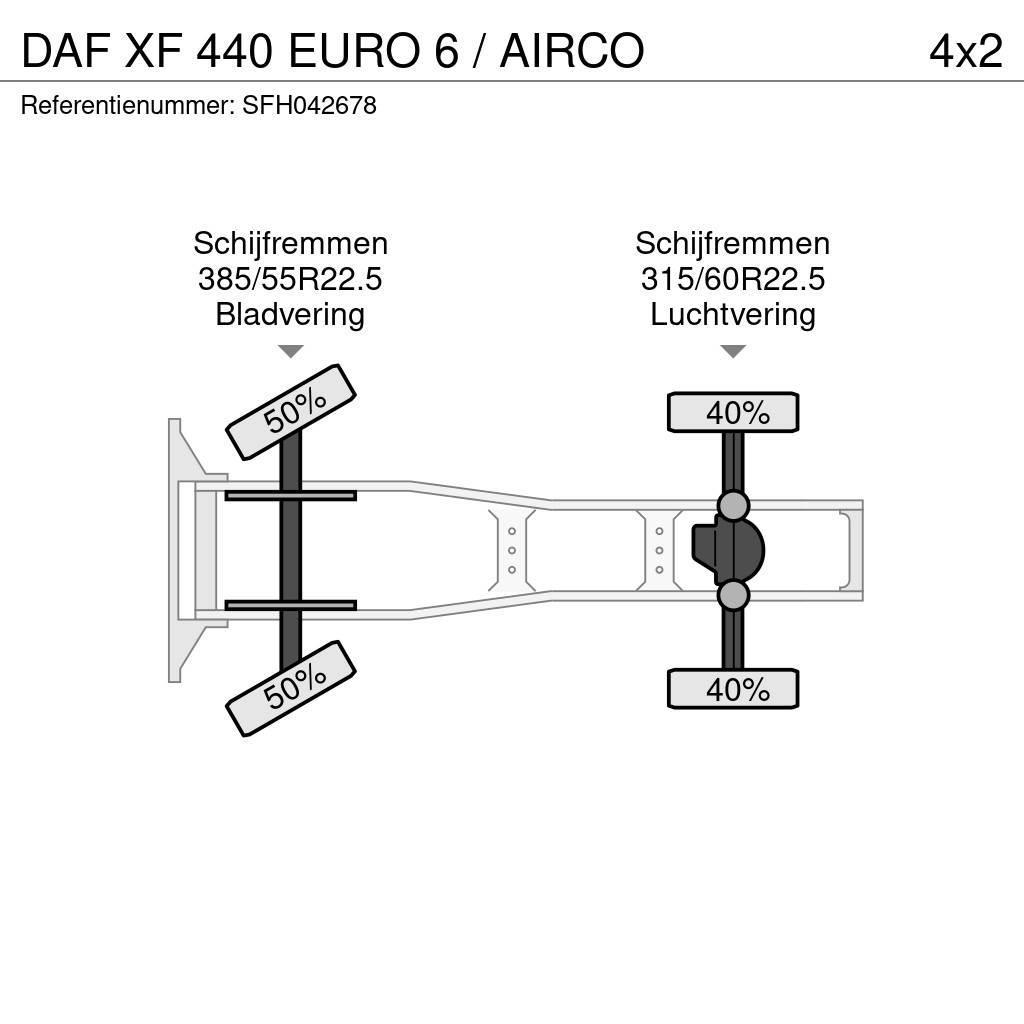 DAF XF 440 EURO 6 / AIRCO Vlačilci