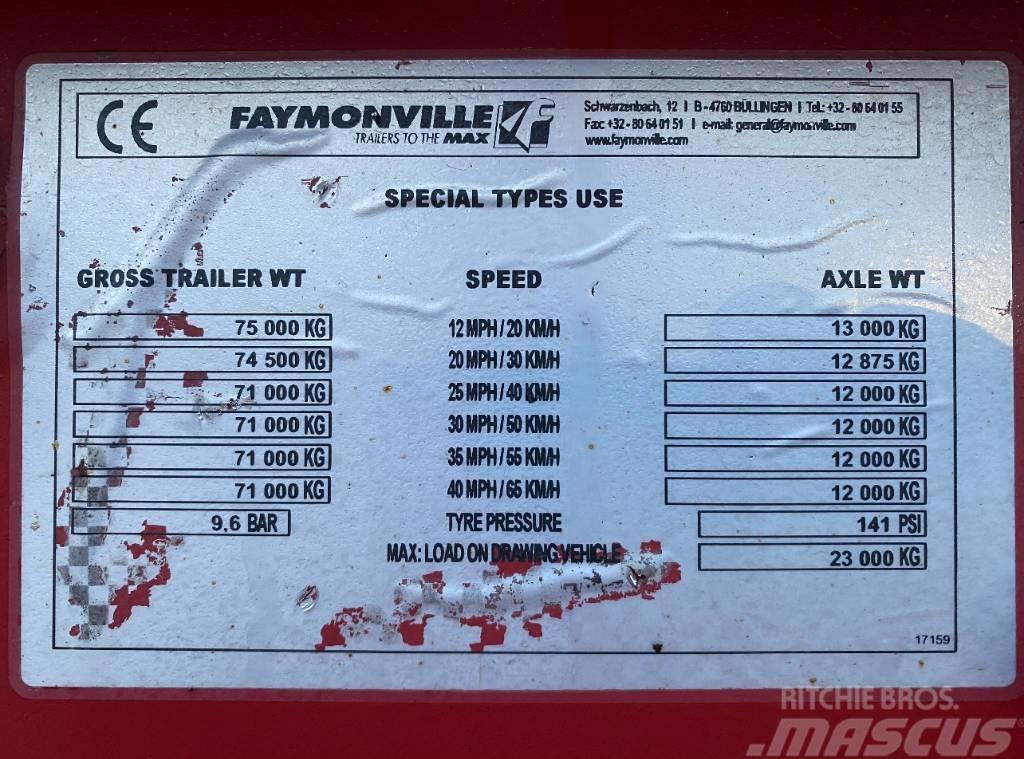 Faymonville 4 Axle Extending 75 Ton Low Loader Nizki nakladalci