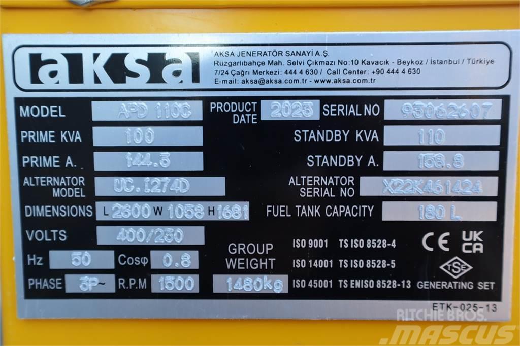 AKSA APD 110C Valid inspection, *Guarantee! Diesel, 110 Dizelski agregati