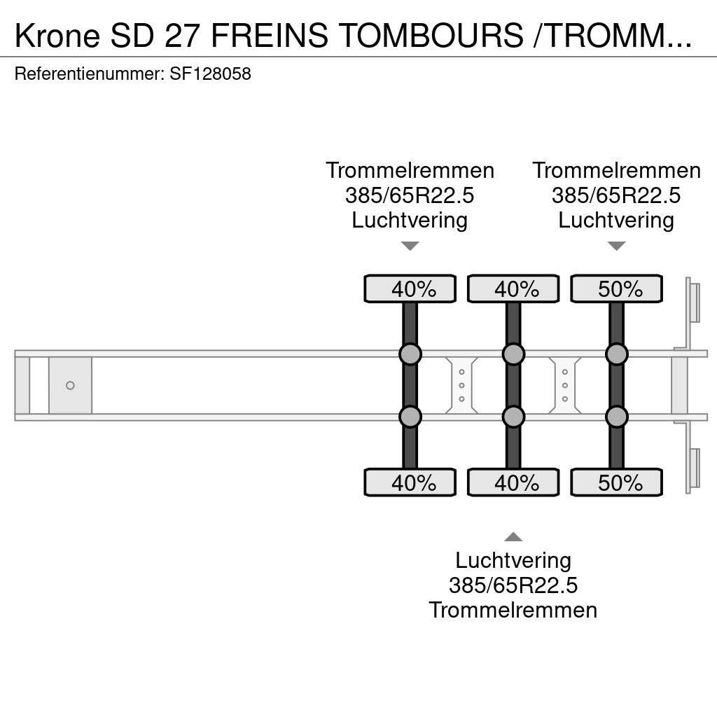 Krone SD 27 FREINS TOMBOURS /TROMMELREMMEN Plato/keson polprikolice