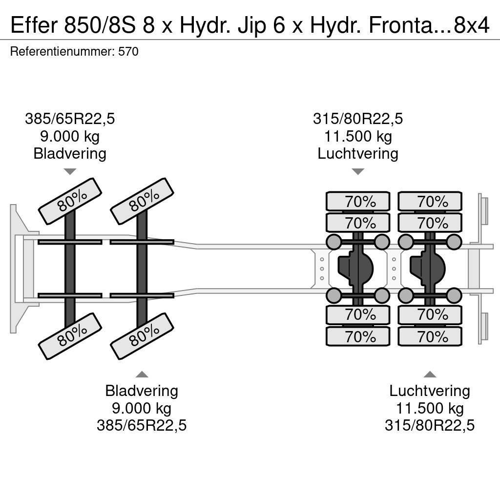 Effer 850/8S 8 x Hydr. Jip 6 x Hydr. Frontabstutzung Vol Rabljeni žerjavi za vsak teren