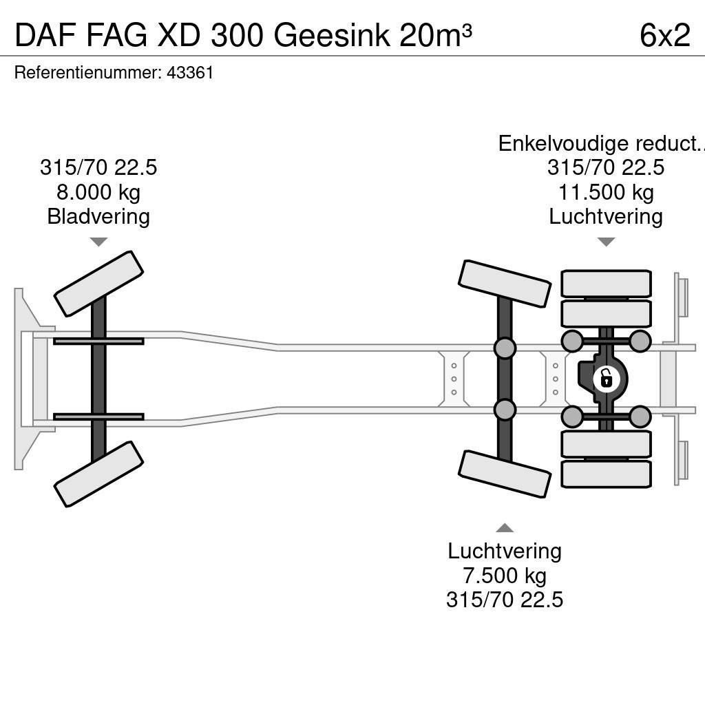 DAF FAG XD 300 Geesink 20m³ Komunalni tovornjaki