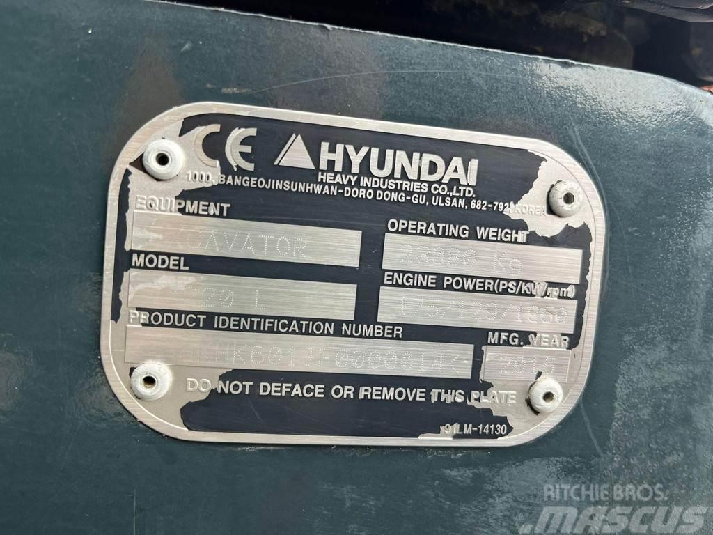 Hyundai HX 220 L ROTOTILT / AC / CENTRAL LUBRICATION / AUX Bagri goseničarji