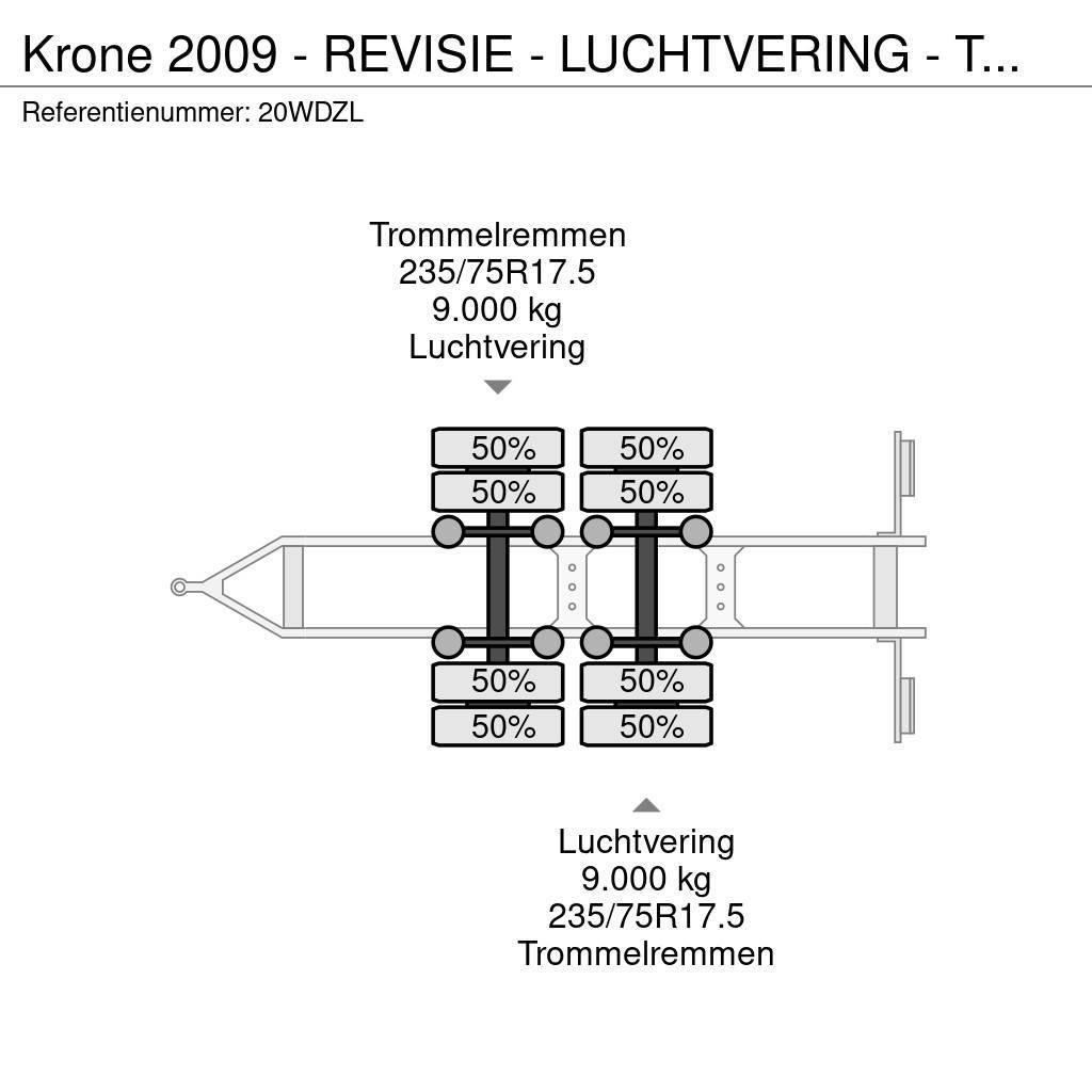 Krone 2009 - REVISIE - LUCHTVERING - TROMMELREM Prikolice za prevoz vozil