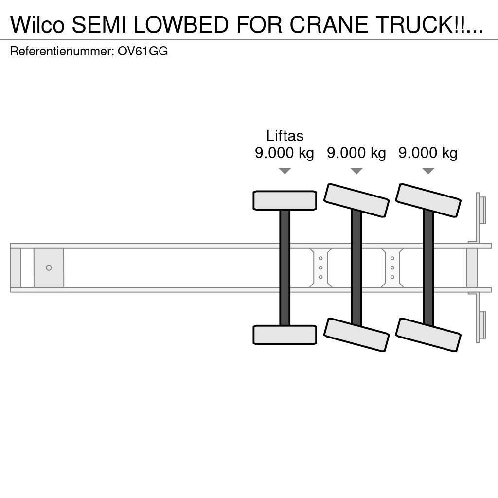 Wilco SEMI LOWBED FOR CRANE TRUCK!!2x steering axle Nizko noseče polprikolice