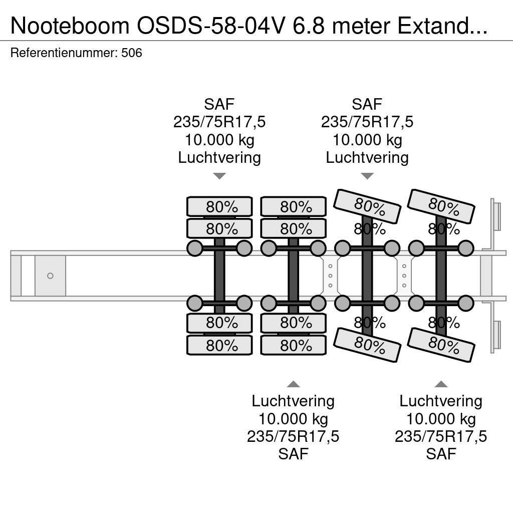 Nooteboom OSDS-58-04V 6.8 meter Extandable! Nizko noseče polprikolice