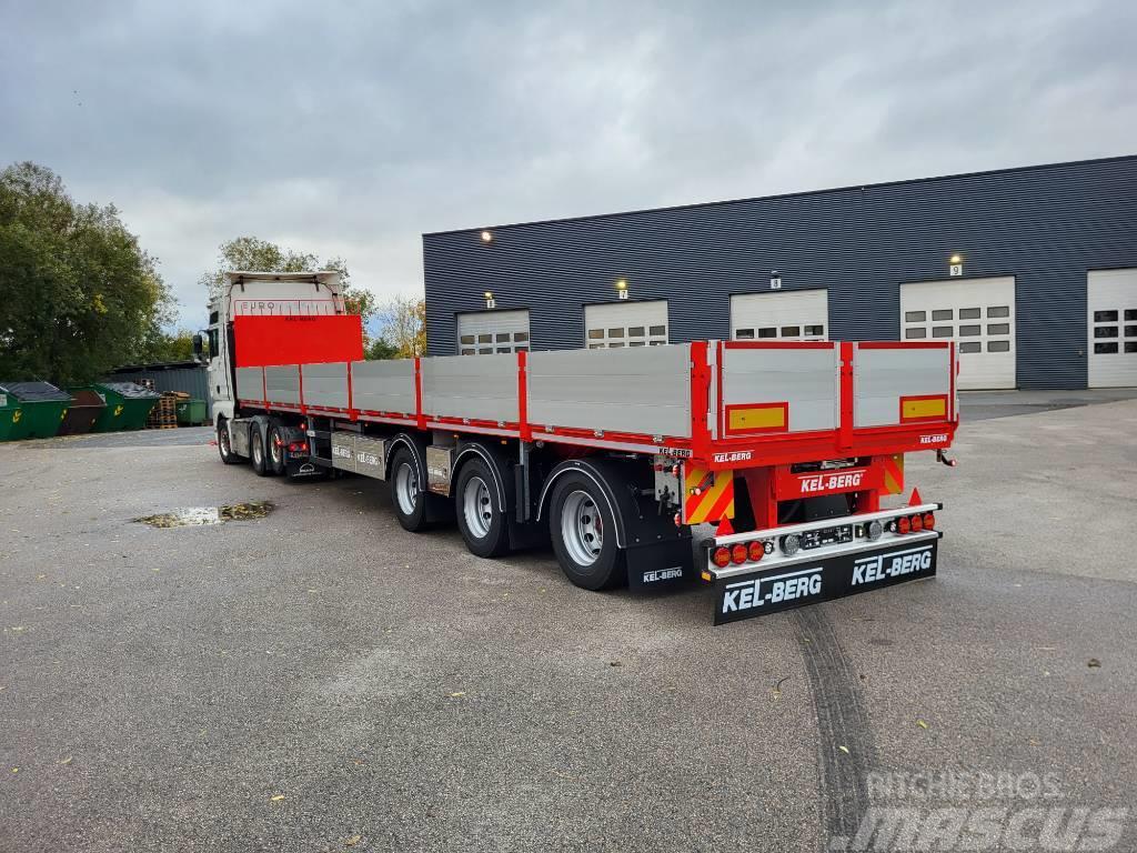 Kel-Berg D530V Åpen trailer Delbelastning 27 tonn Plato/keson polprikolice