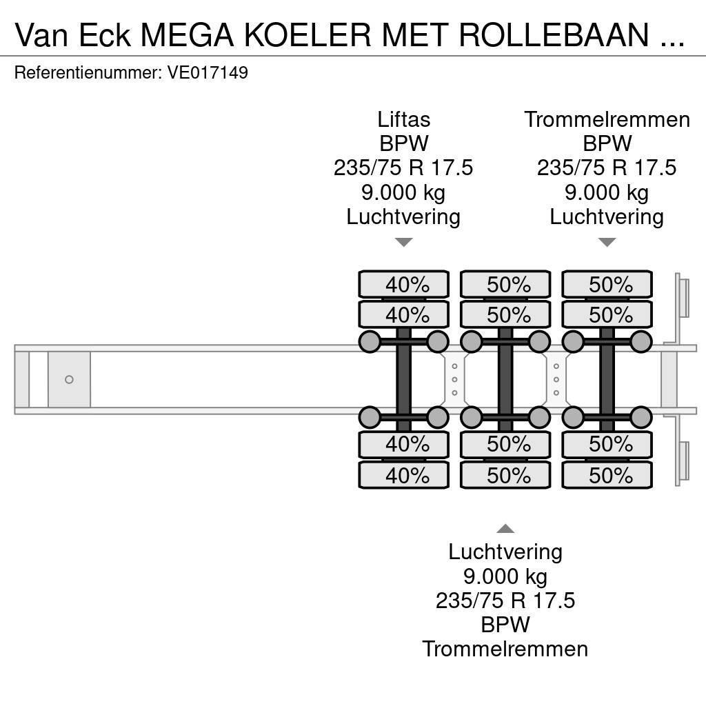 Van Eck MEGA KOELER MET ROLLEBAAN + CARRIER VECTOR 1800 Hladilne polprikolice