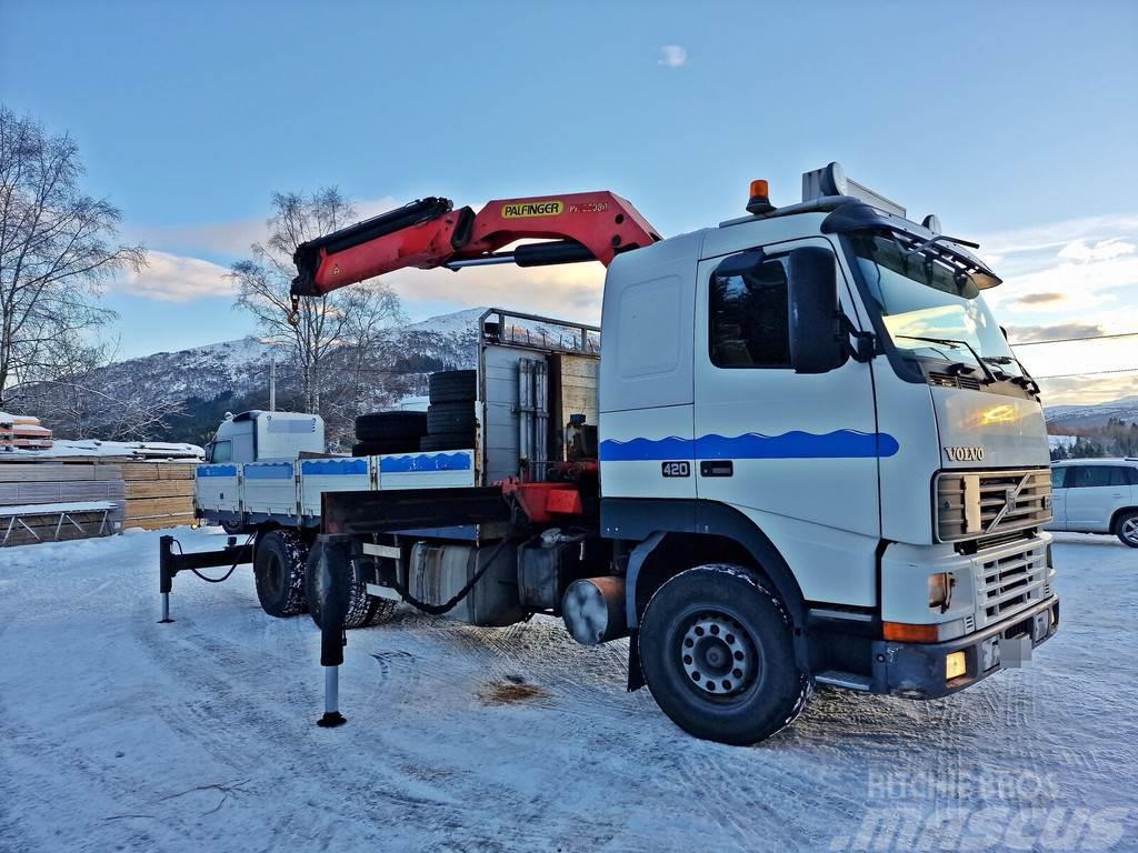 Volvo FH12 420 *6x2 *PALFINGER PK 32080 *FULL STEEL *VID Tovornjaki s kesonom/platojem