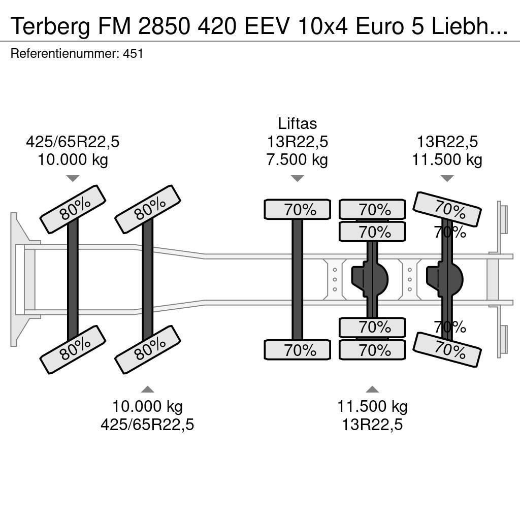 Terberg FM 2850 420 EEV 10x4 Euro 5 Liebherr 15 Kub Mixer Avtomešalci za beton