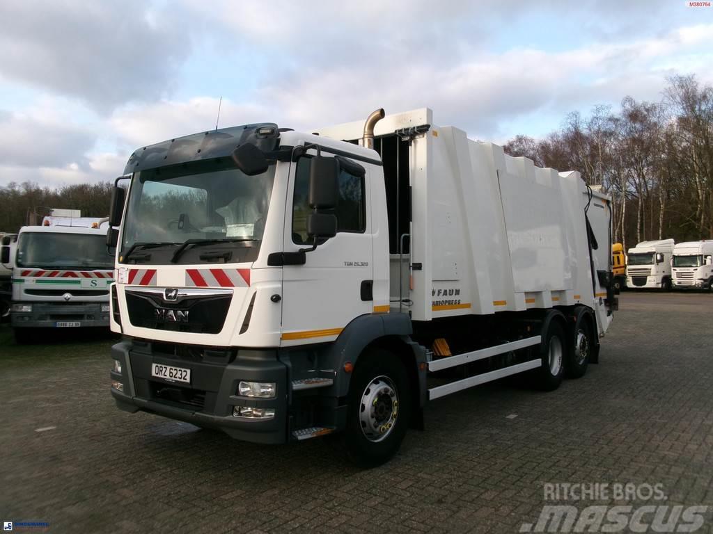 MAN TGM 26.320 6X2 Euro 6 RHD Faun refuse truck Komunalni tovornjaki