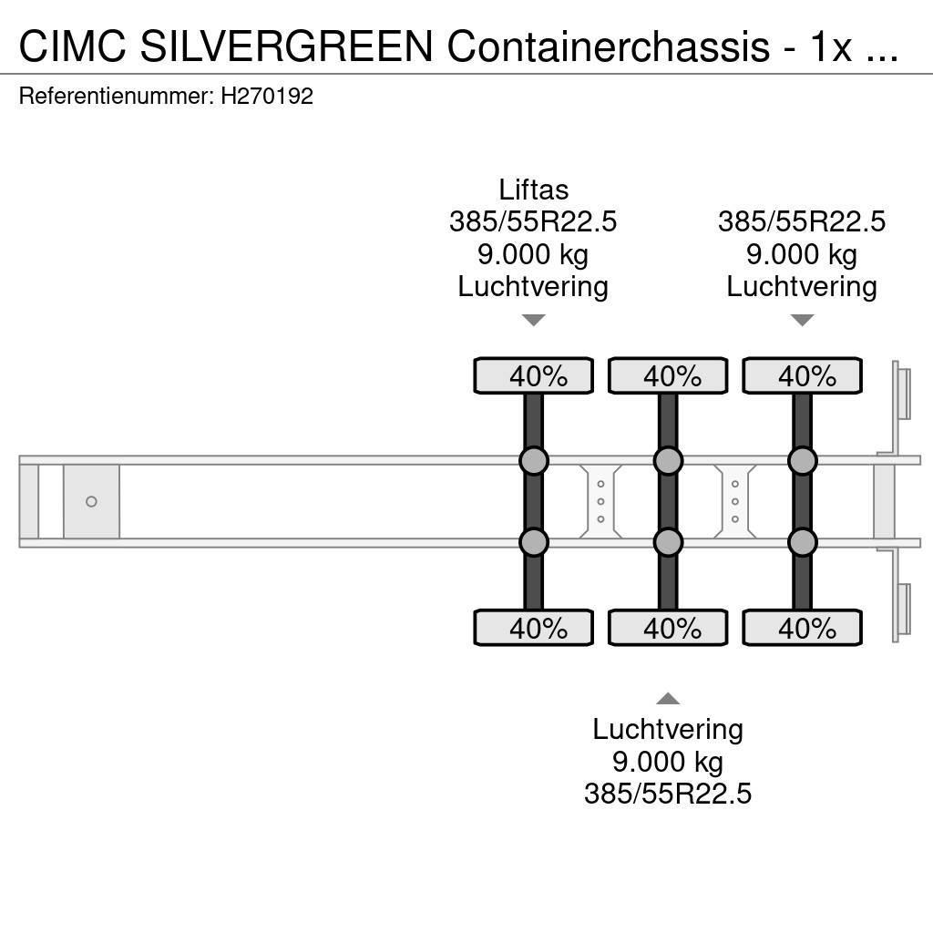 CIMC Silvergreen Containerchassis - 1x 20FT 2x 20FT 1x Kontejnerske polprikolice