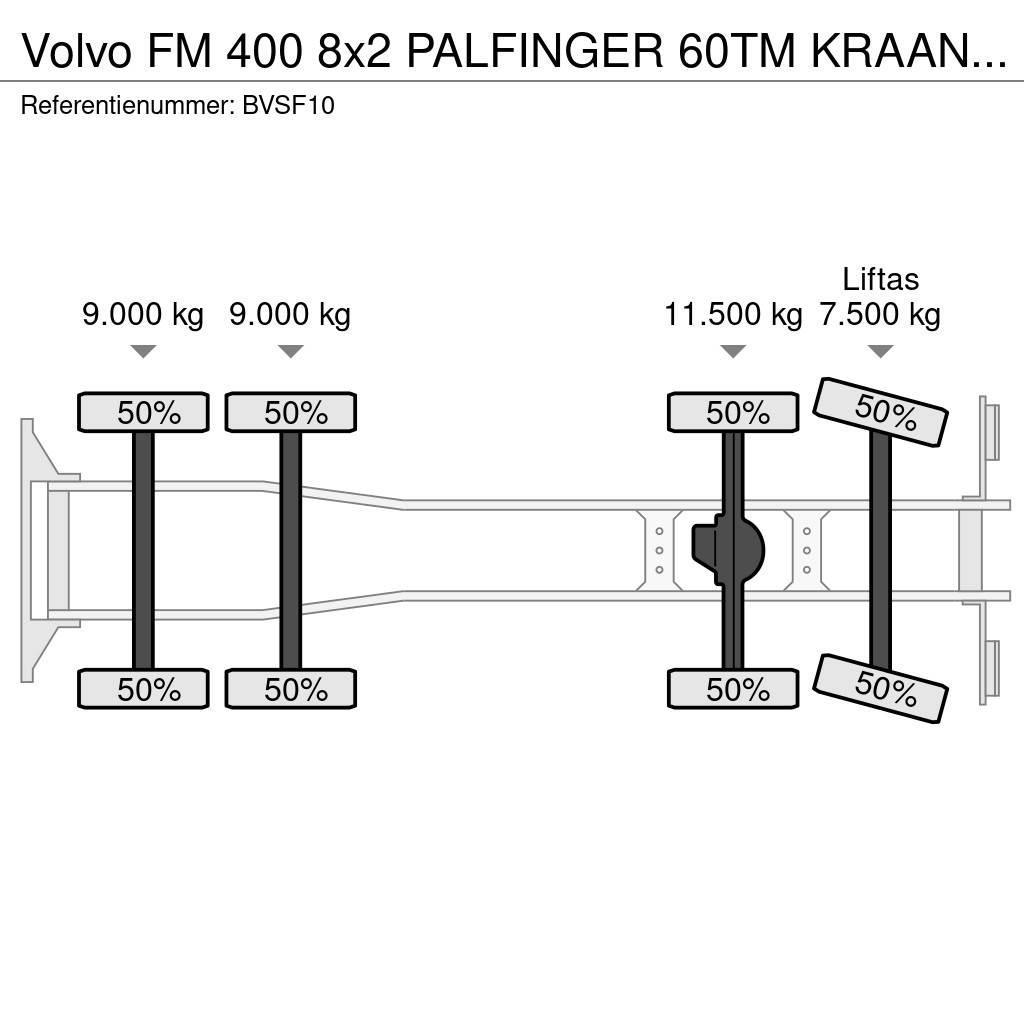 Volvo FM 400 8x2 PALFINGER 60TM KRAAN/KRAN!!EURO5!! Rabljeni žerjavi za vsak teren