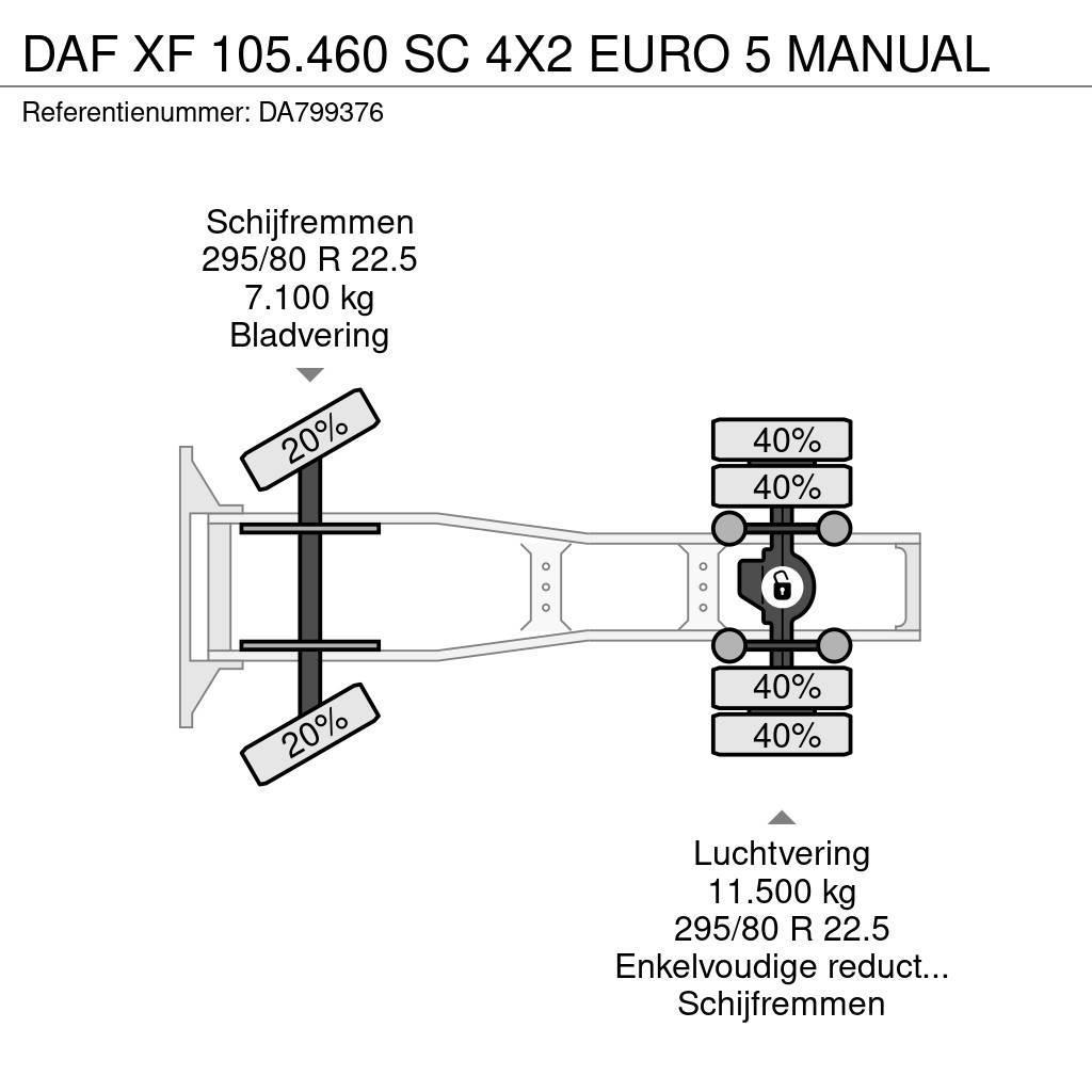 DAF XF 105.460 SC 4X2 EURO 5 MANUAL Vlačilci