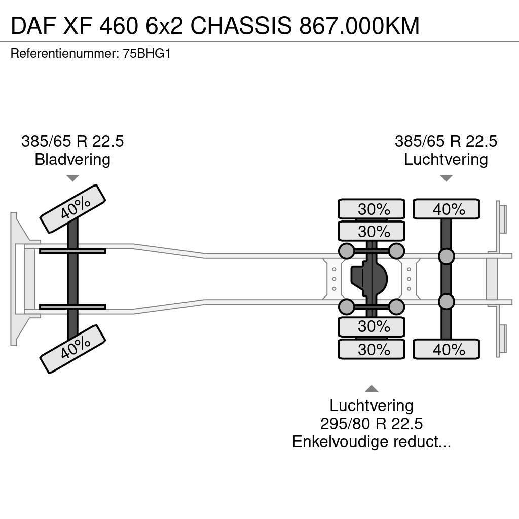 DAF XF 460 6x2 CHASSIS 867.000KM Tovornjaki-šasije