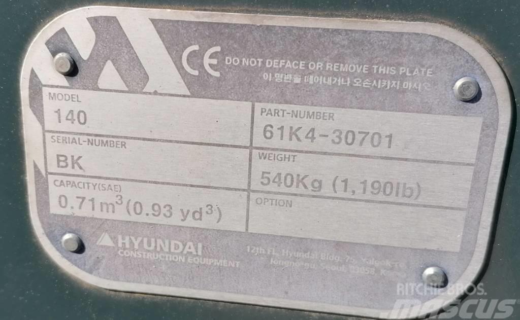 Hyundai 0.7m3_HX140 Žlice