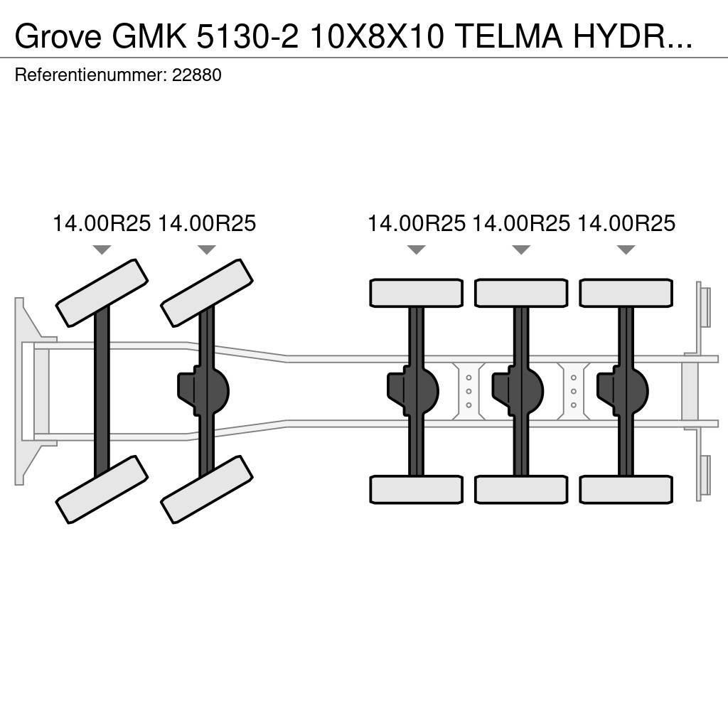 Grove GMK 5130-2 10X8X10 TELMA HYDRAULIC JIB Rabljeni žerjavi za vsak teren