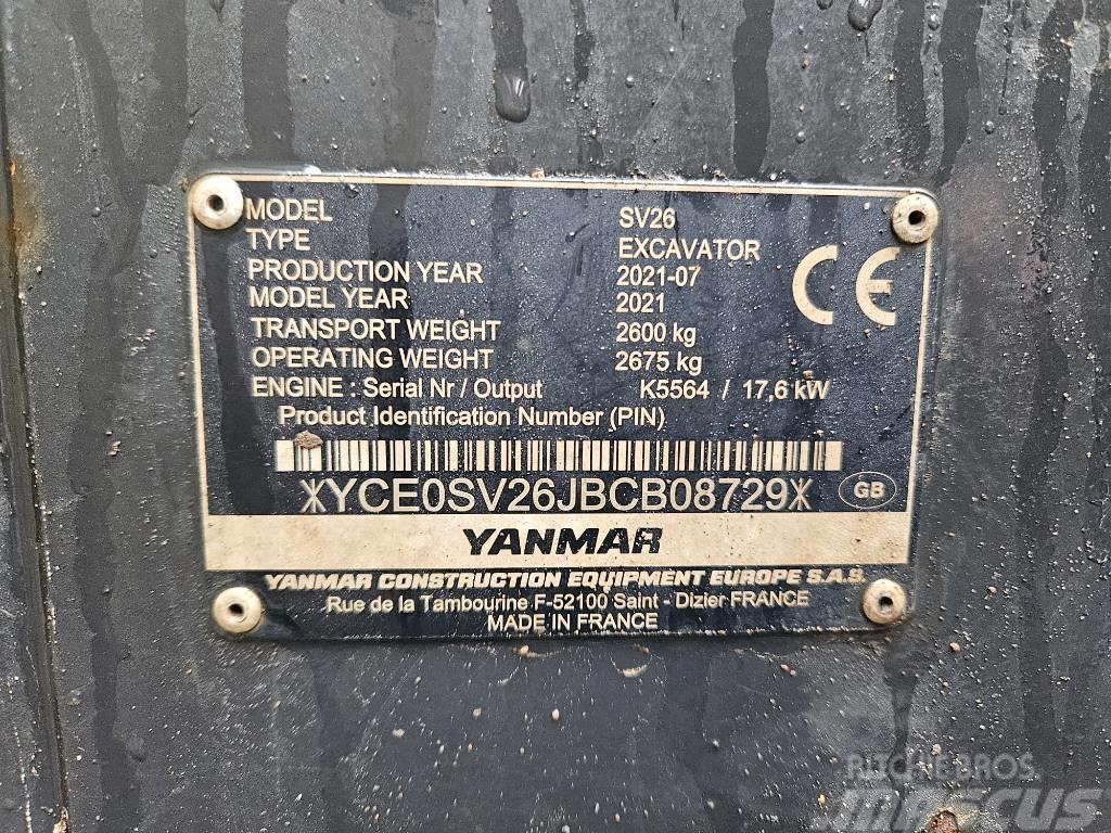Yanmar SV 26 Mini bagri <7t