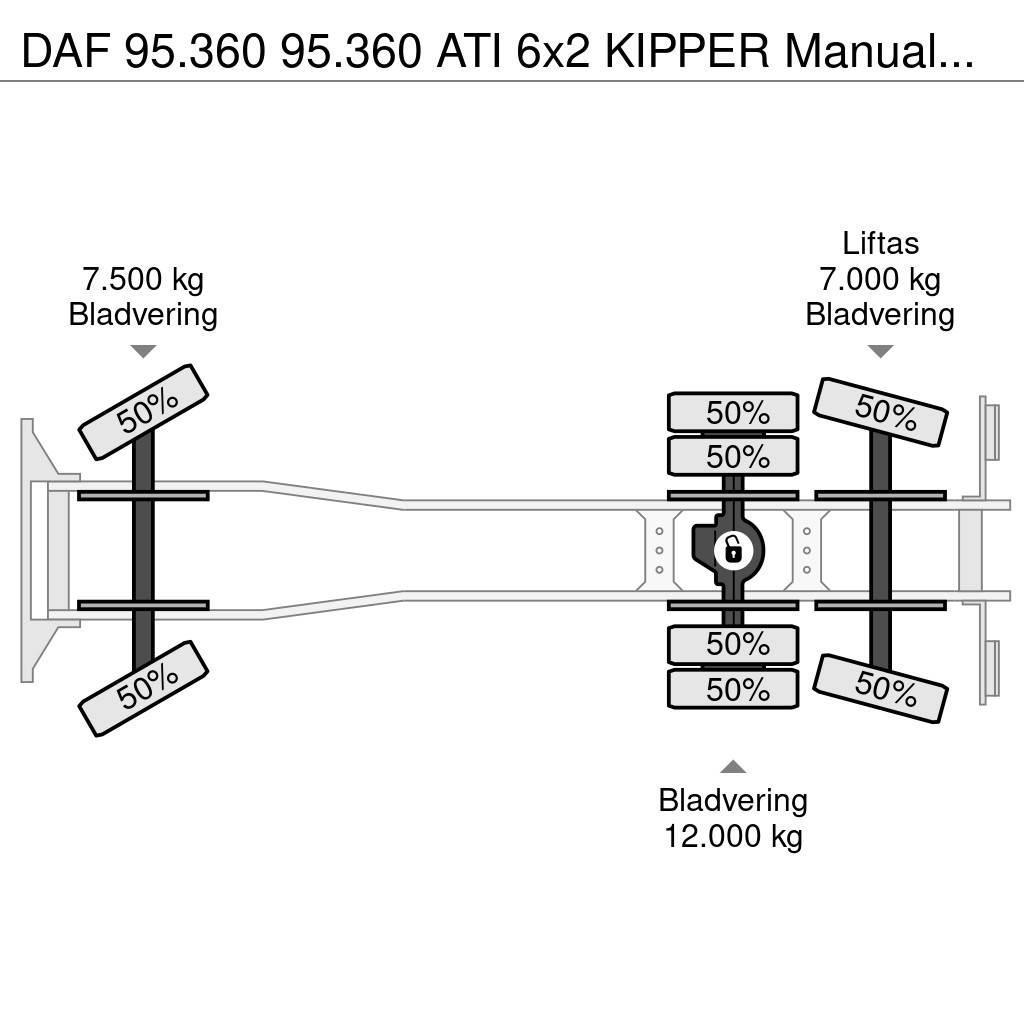 DAF 95.360 95.360 ATI 6x2 KIPPER Manualgetriebe Kiper tovornjaki