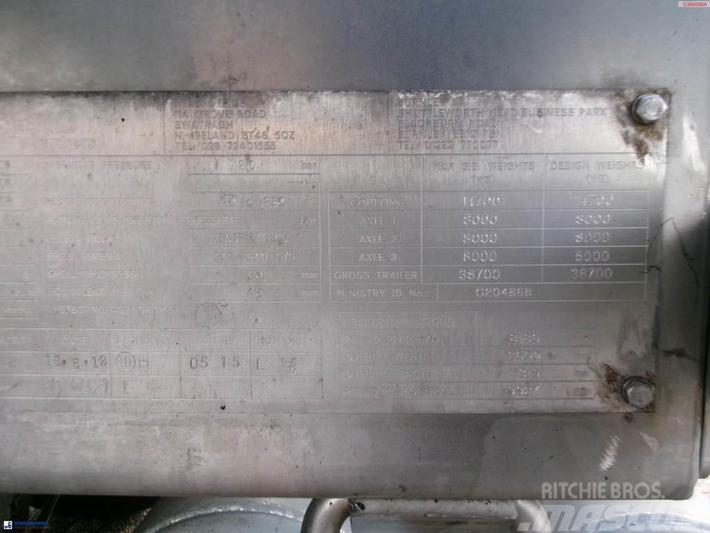 Crossland Bitumen tank inox 33 m3 / 1 comp + ADR L4BN Polprikolice cisterne
