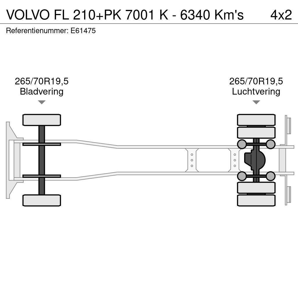 Volvo FL 210+PK 7001 K - 6340 Km's Tovornjaki s ponjavo