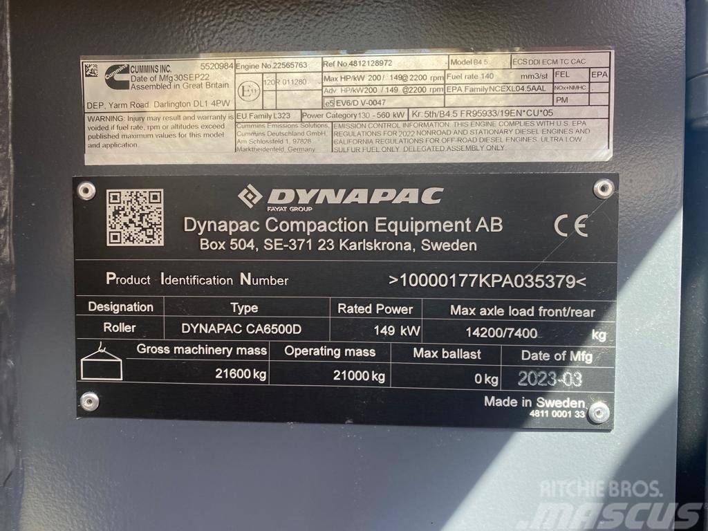 Dynapac CA 6500 D Enojni valjarji