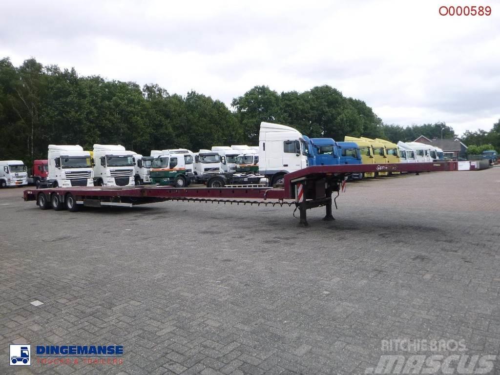 Nooteboom 3-axle semi-lowbed trailer extendable 14.5 m + ram Plato/keson polprikolice