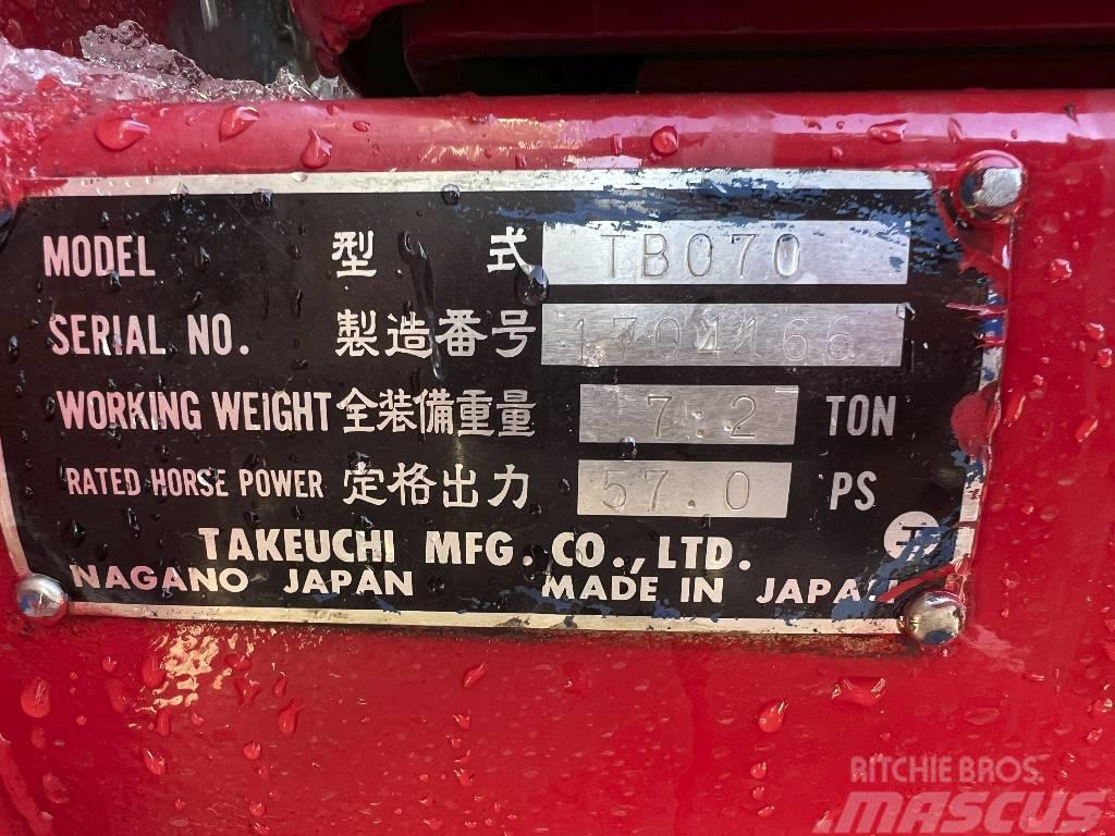 Takeuchi TB 070*+3xSchaufeln*7200 kg Mini bagri <7t