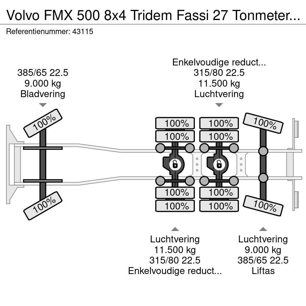 Volvo FMX 500 8x4 Tridem Fassi 27 Tonmeter laadkraan NEW Kotalni prekucni tovornjaki