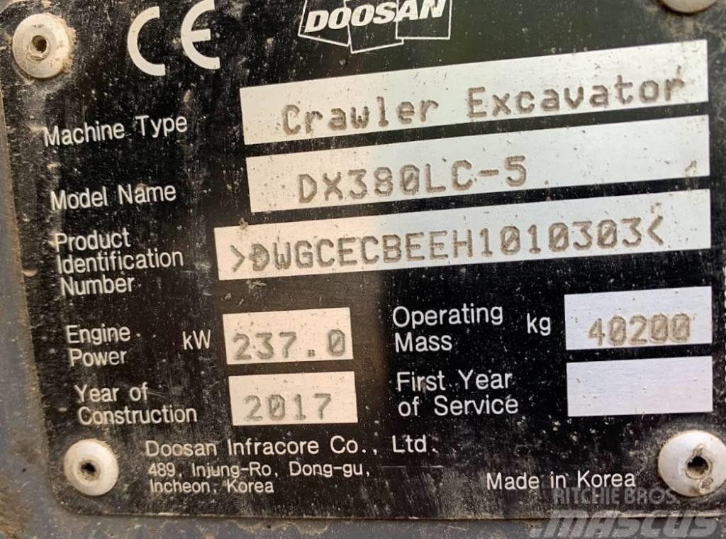 Doosan DX 380 LC-5 Bagri goseničarji