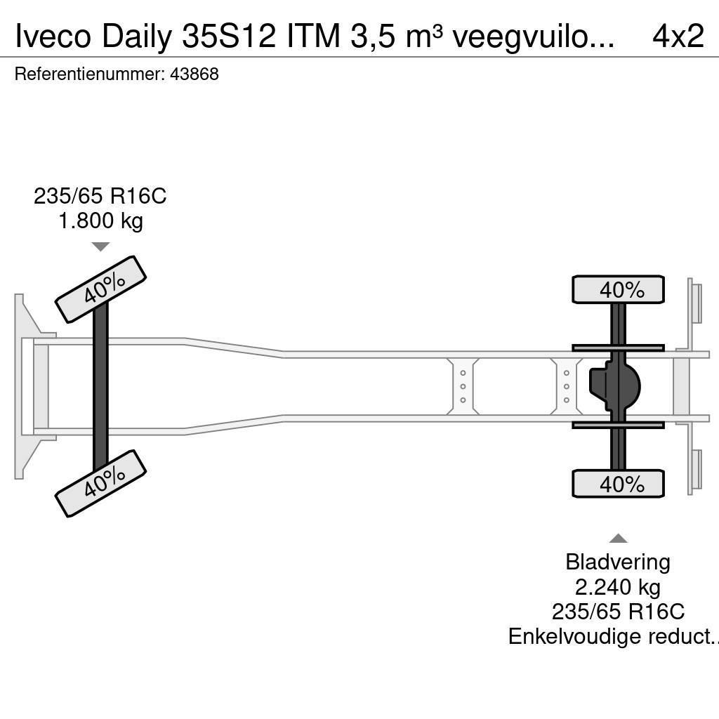 Iveco Daily 35S12 ITM 3,5 m³ veegvuilopbouw Komunalni tovornjaki