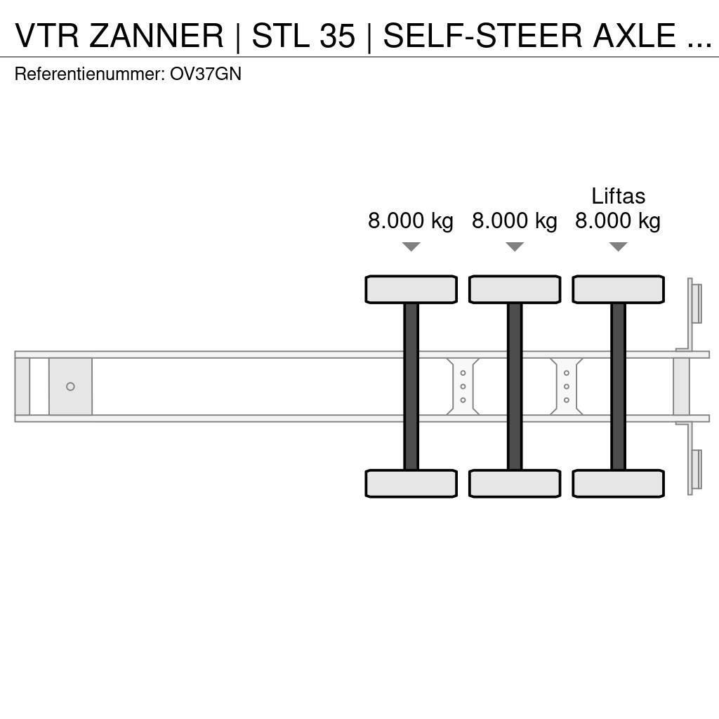  VTR ZANNER | STL 35 | SELF-STEER AXLE | RAMPS | GA Polprikolice za prevoz vozil