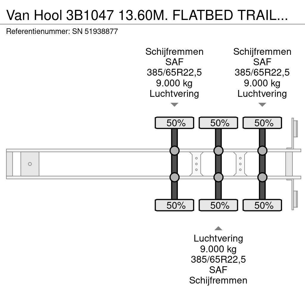 Van Hool 3B1047 13.60M. FLATBED TRAILER WITH 40FT TWISTLOCK Plato/keson polprikolice