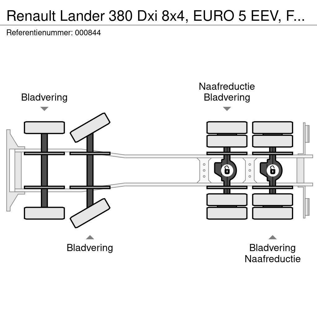 Renault Lander 380 Dxi 8x4, EURO 5 EEV, Fassi, Remote, Ste Tovornjaki s kesonom/platojem