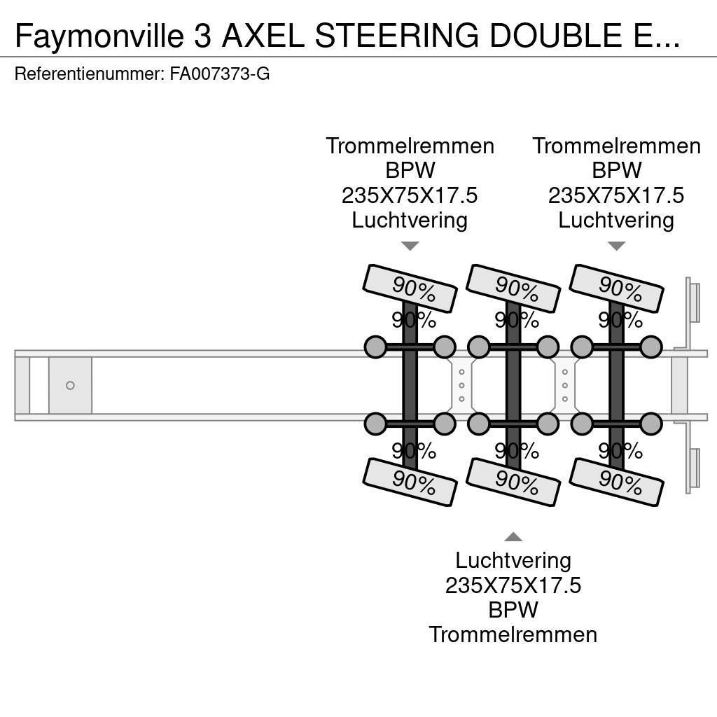 Faymonville 3 AXEL STEERING DOUBLE EXTENDABLE BED 9,4+6,9+6,6 Nizko noseče polprikolice