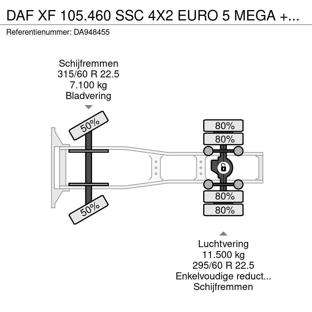 DAF XF 105.460 SSC 4X2 EURO 5 MEGA + RETARDER Vlačilci