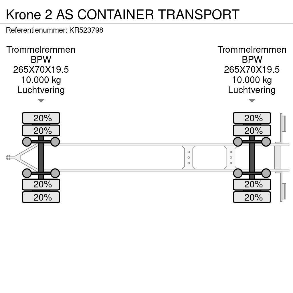 Krone 2 AS CONTAINER TRANSPORT Kontejnerske prikolice