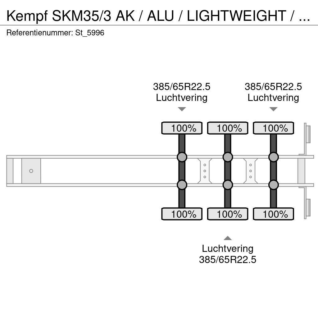 Kempf SKM35/3 AK / ALU / LIGHTWEIGHT / 29M3 / LIFT AXLE Polprikolice prekucniki - kiper