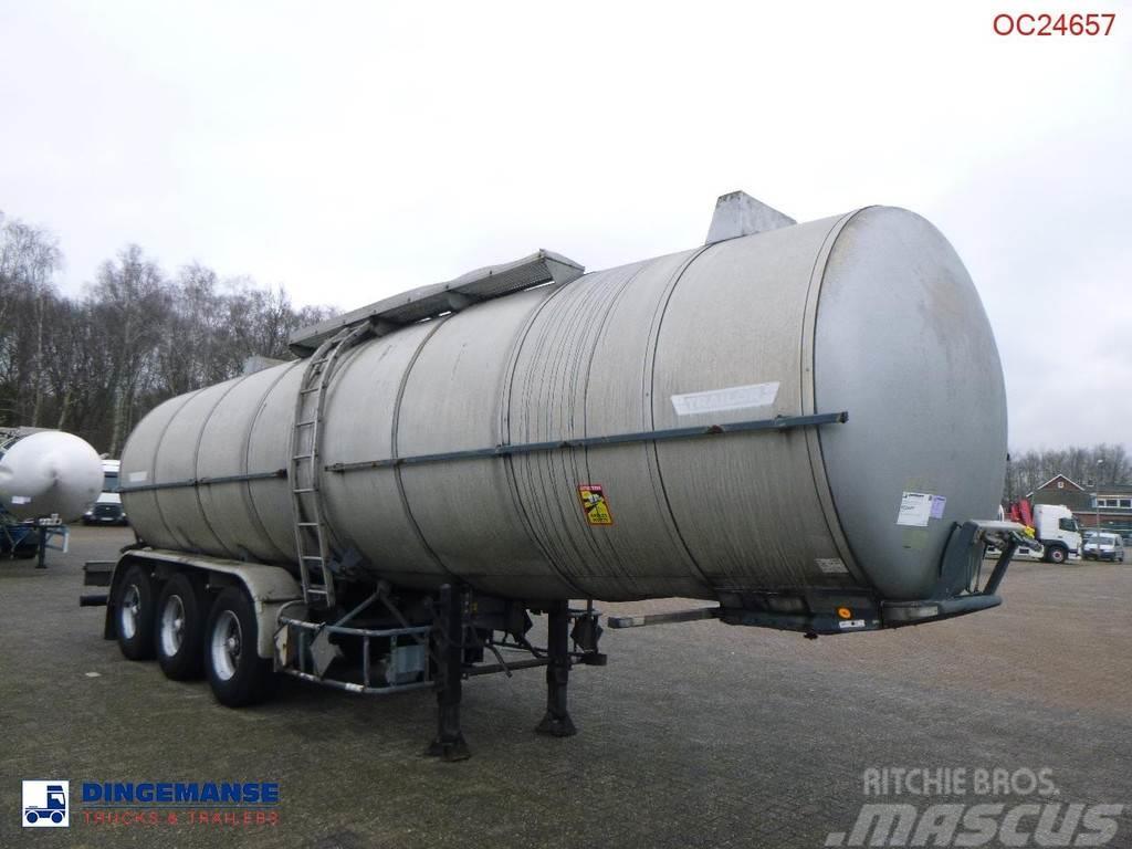 Trailor Heavy oil / bitumen tank steel 31.1 m3 / 1 comp Polprikolice cisterne