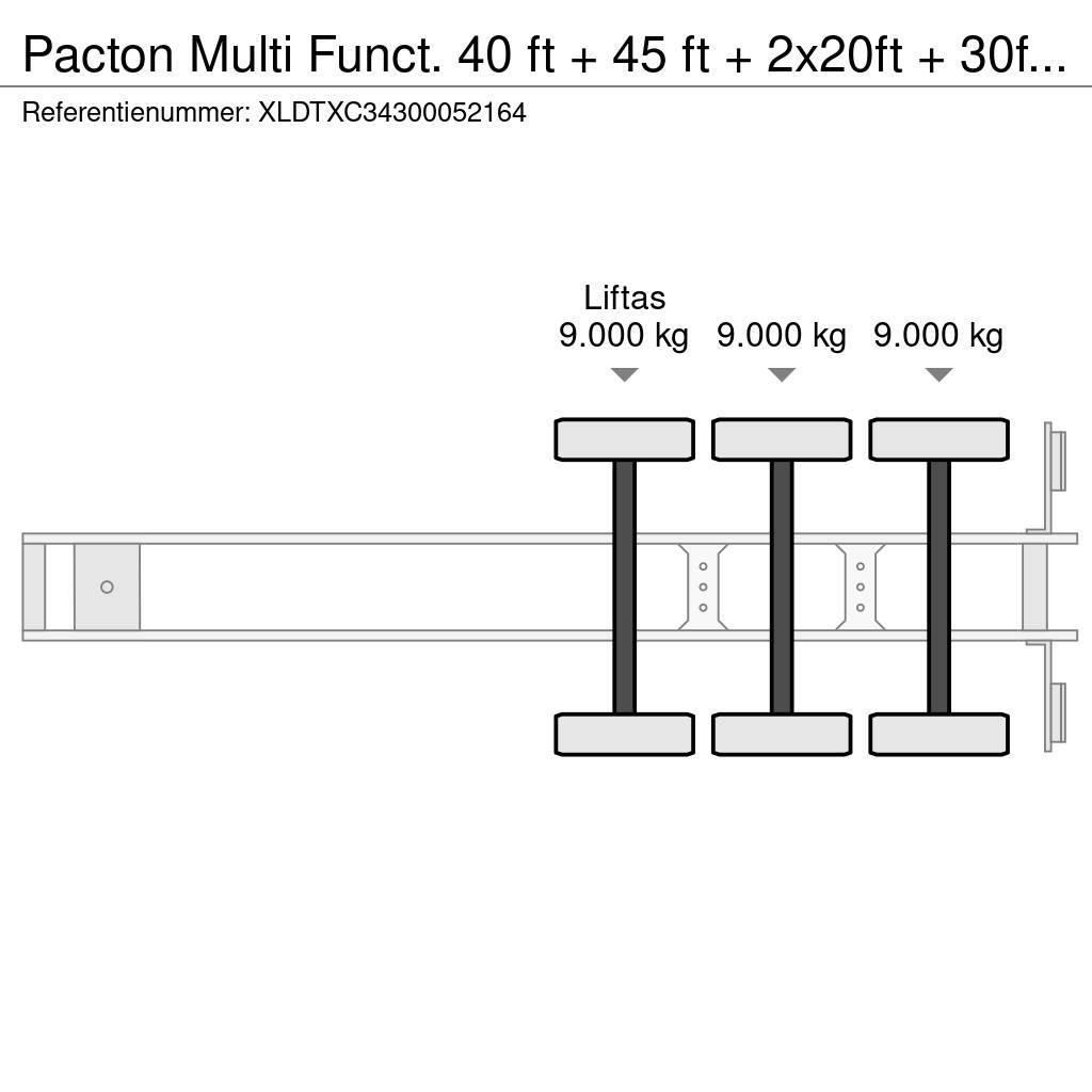 Pacton Multi Funct. 40 ft + 45 ft + 2x20ft + 30ft + High Kontejnerske polprikolice
