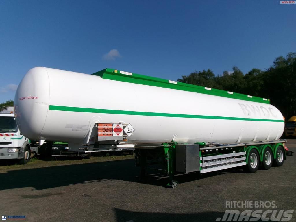 Feldbinder Fuel tank alu 42 m3 / / 6 comp + pump Polprikolice cisterne